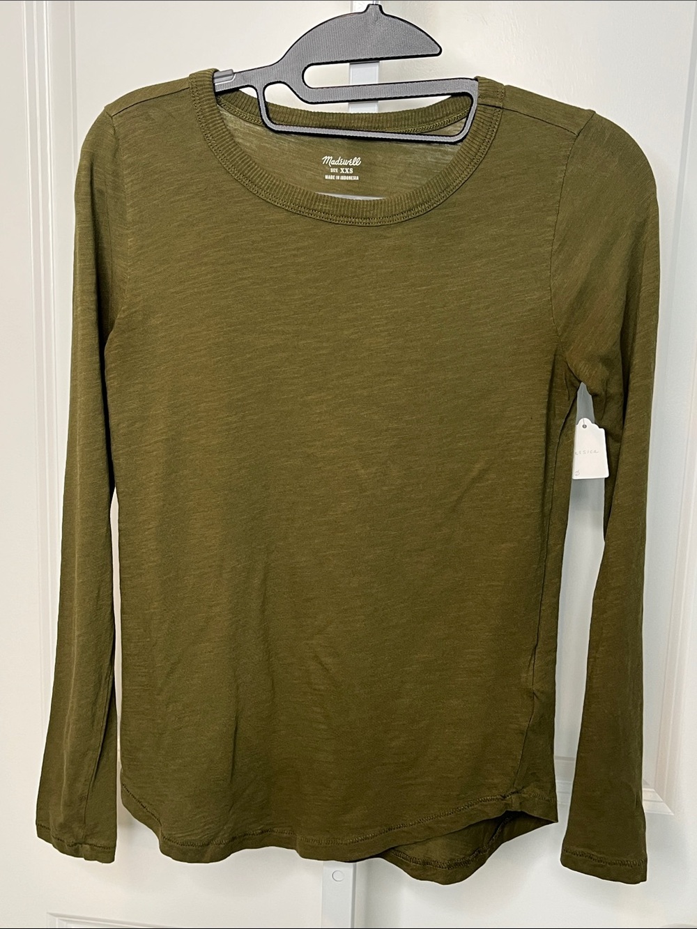 Madewell Olive Crewneck Long-Sleeve Tee XXS